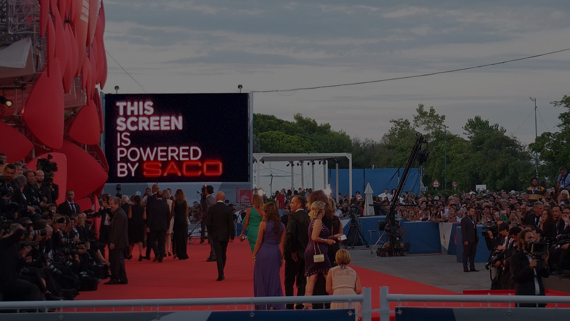 VENICE FILM FESTIVAL LED VIDEO SCREEN POWERED BY SACO